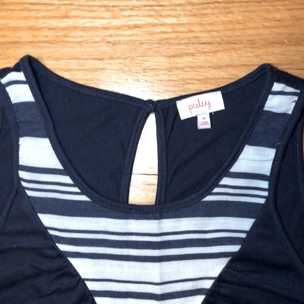 Pixley Navy White Swing Tank - Picture 4 of 7